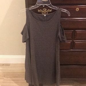 Cold shoulder swing dress